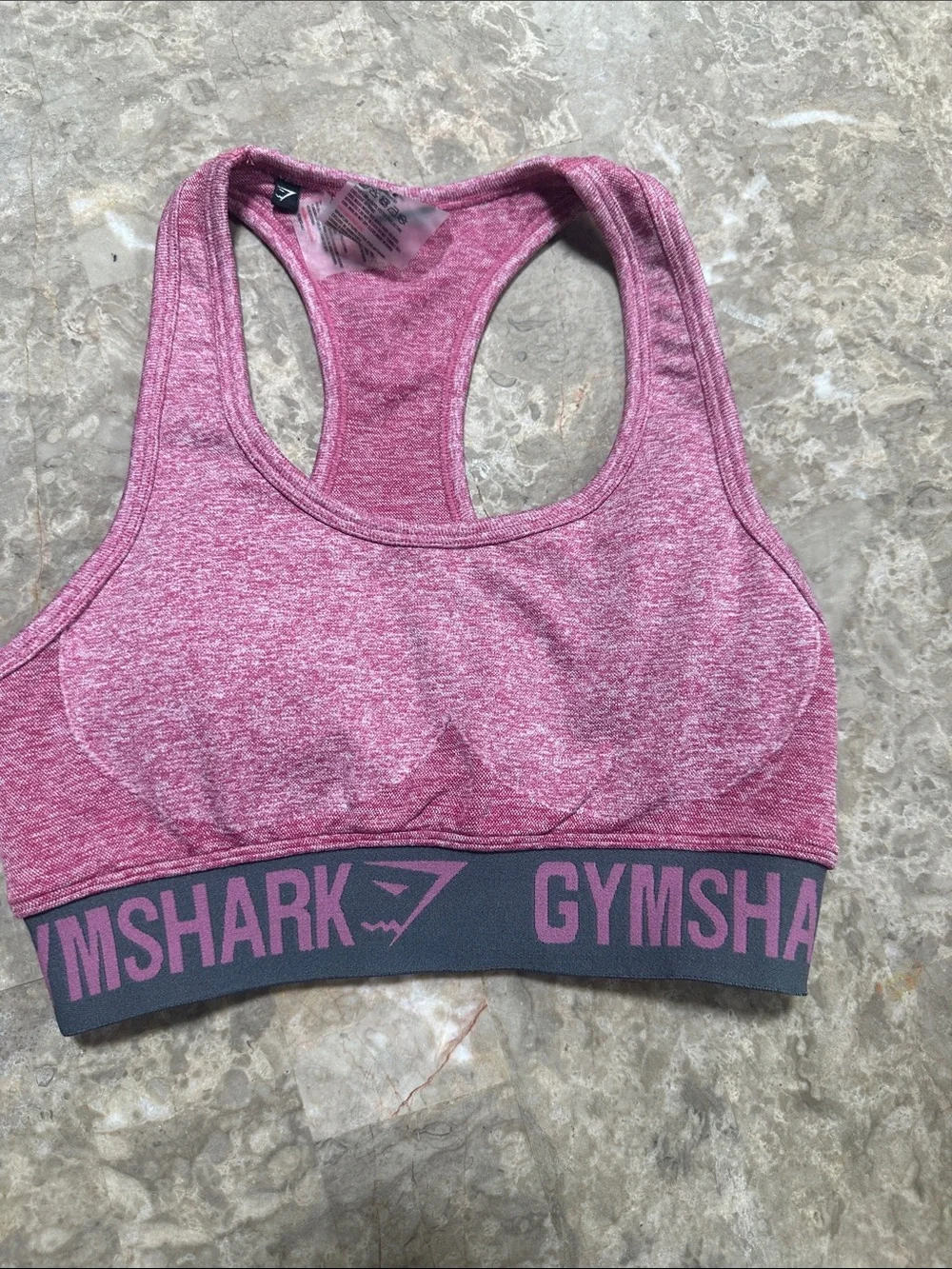 Gymshark Heathered Rose Racerback Seamless Sports Bra